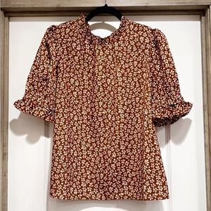 Copper/Rust Short Sleeve Blouse NWT